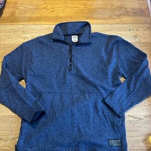 PINK Victoria's Secret Blue Quarter-Zip Sweatshirt